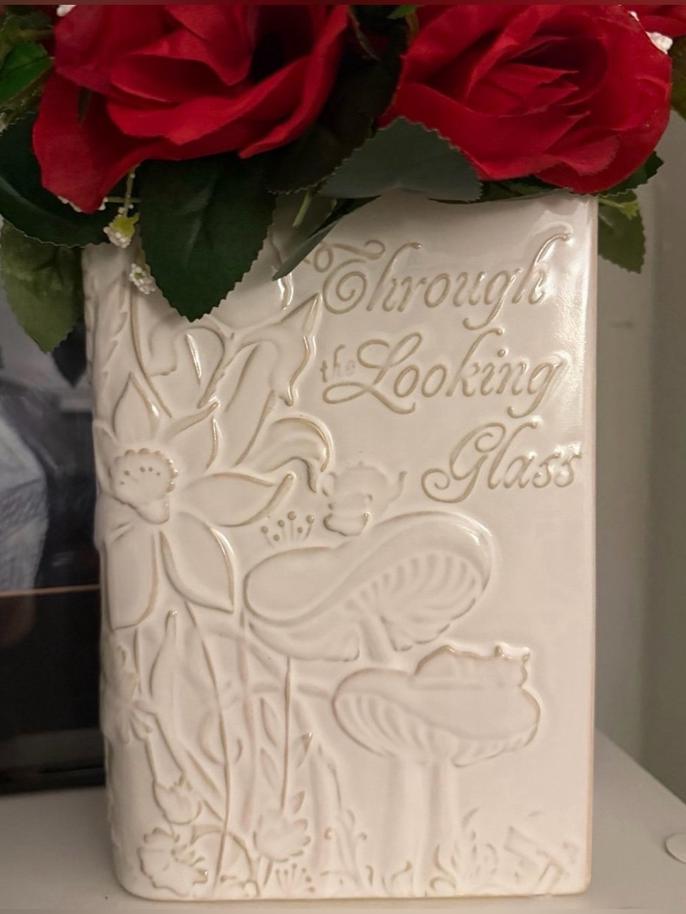 Alice Through the Looking Glass Book Vase